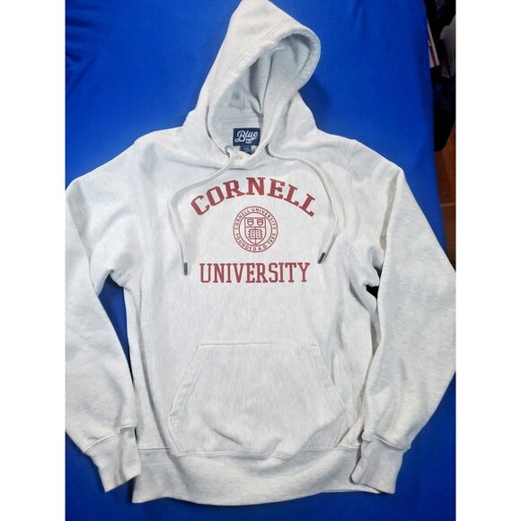 Cornell University Blue 84 Pullover Hoodie Men's Size Small Drawstring - Picture 1 of 14